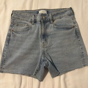 H&M Light Blue High Waist Women Shorts